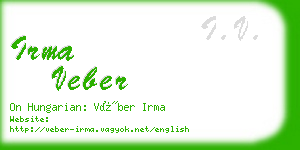 irma veber business card